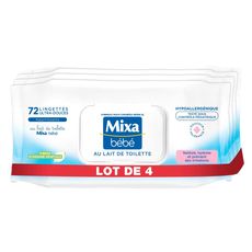 Mixa Mixa Bebe Lingettes Au Lait 4x72 4x72 Lingettes Pas Cher A Prix Auchan