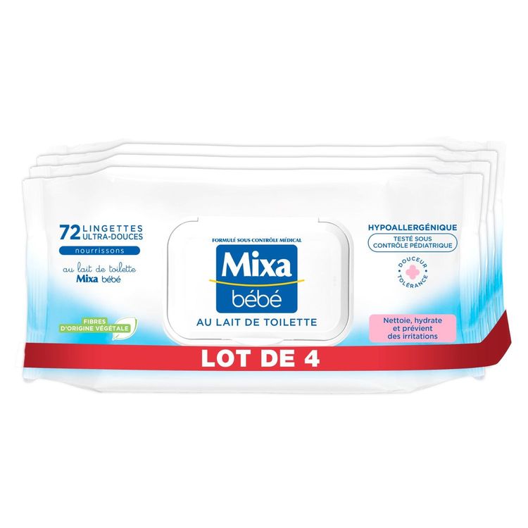MIXA Lingettes lait 