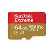 SANDISK Carte mémoire Extreme microSDXC 64 Go + Adaptateur SD