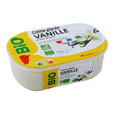 AUCHAN BIO Auchan bio Crème glacée vanille au sucre de canne 470g 470g