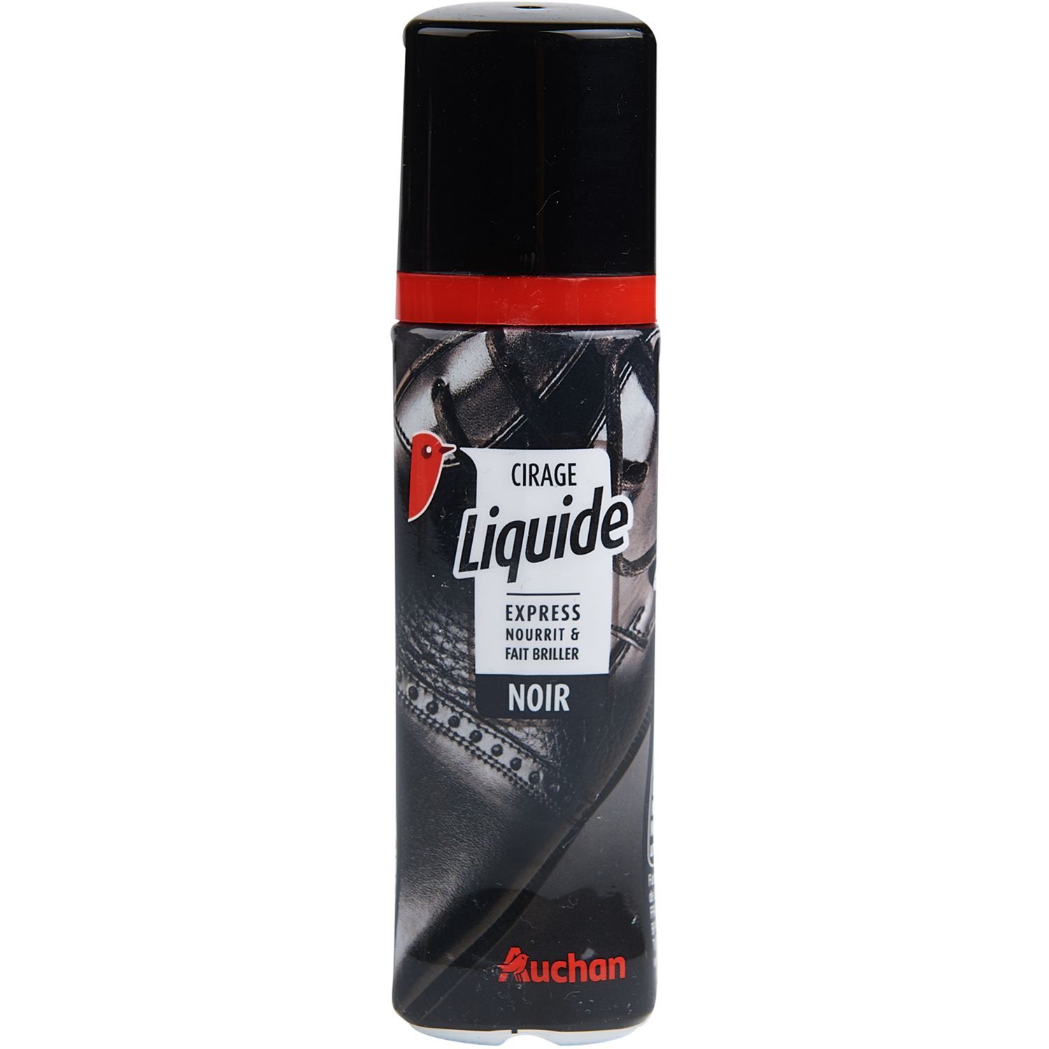 AUCHAN Cirage liquide noir 75ml pas cher 