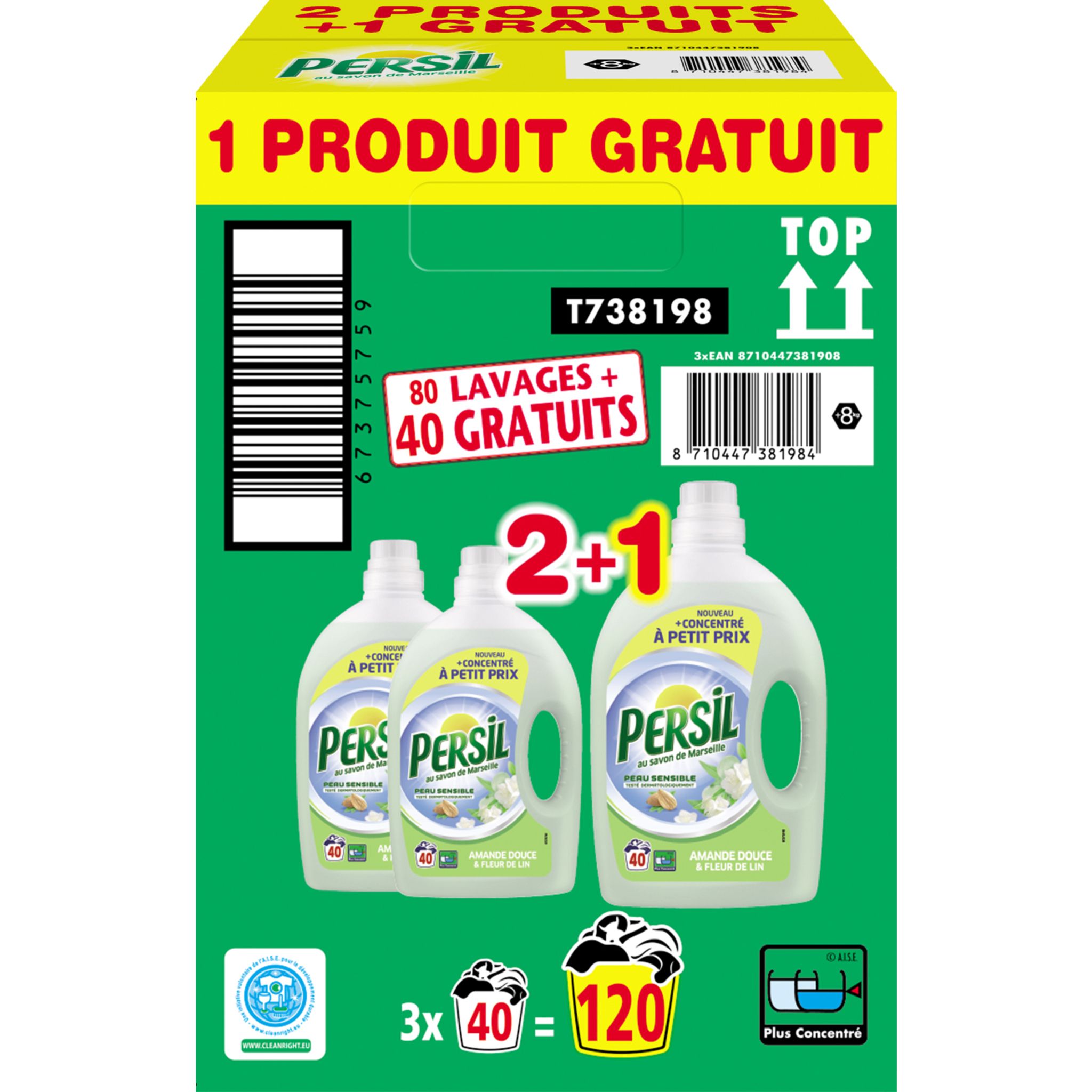 35 Doses Lessive Amande Douce Persil - DRH MARKET Sarl