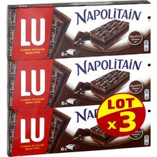 Napolitain Lu Napolitain Chocolat 3x174g 3x6 Gateaux 3x552g Pas Cher A Prix Auchan