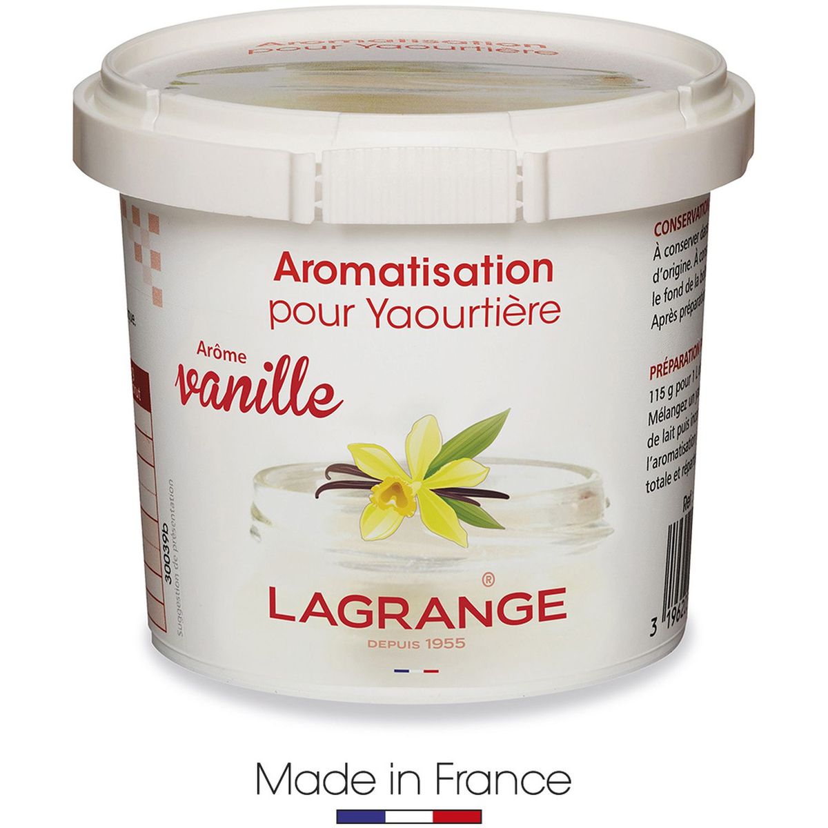 LAGRANGE Arôme pour yaourt parfum Vanille 0,115 kg - 380010 pas