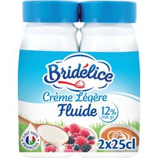 BRIDELICE Bridélice crème légère liquide UHT 12% mg  2x25cl