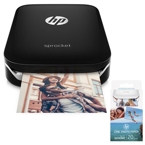 HP Imprimante photo couleur Bluetooth + 4 x 20 feuilles papier