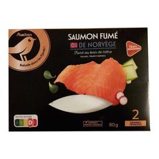 Auchan Saumon Fume De Norvege 2 Tranches 80g Pas Cher A Prix Auchan