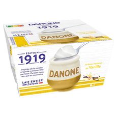DANONE 1919 Yaourt lait entier vanille 4x125g 4x125g