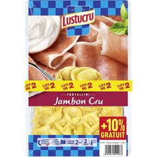 LUSTUCRU Lustucru tortellini jambon cru x2 +10%offert