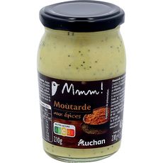 AUCHAN MMM! Moutarde aux épices 210g