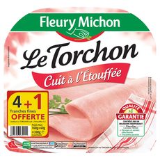FLEURY MICHON Fleury jambon à l'étouffé sans couenne x4 +1offerte 200g