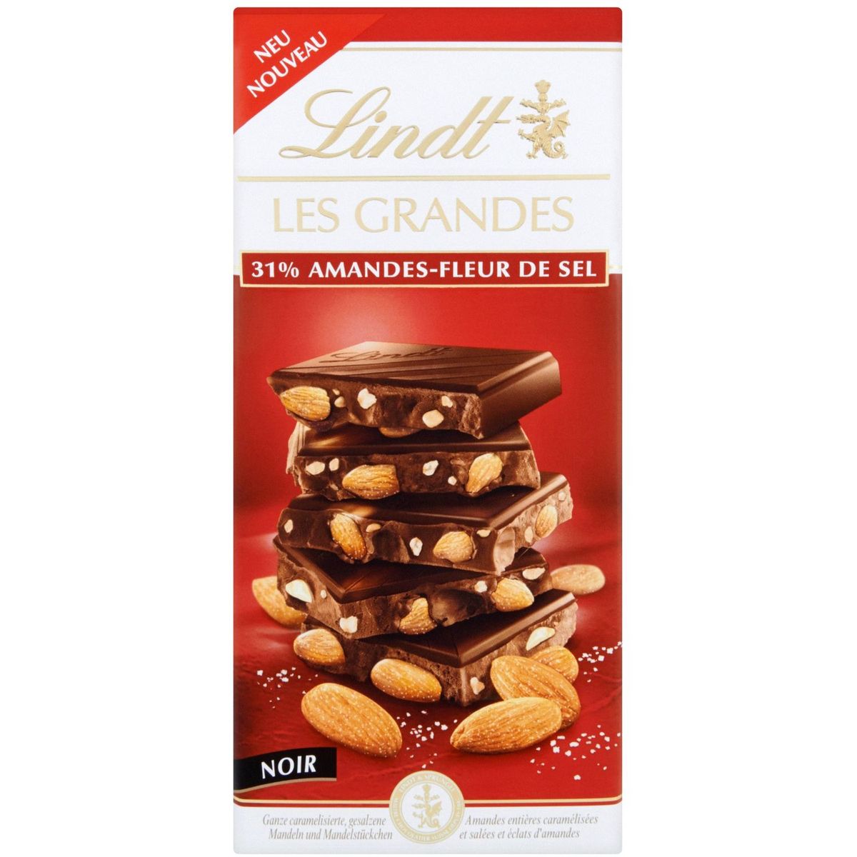 Extime - Lindt Tablette Chocolat Noir Fruit Rouge Amande