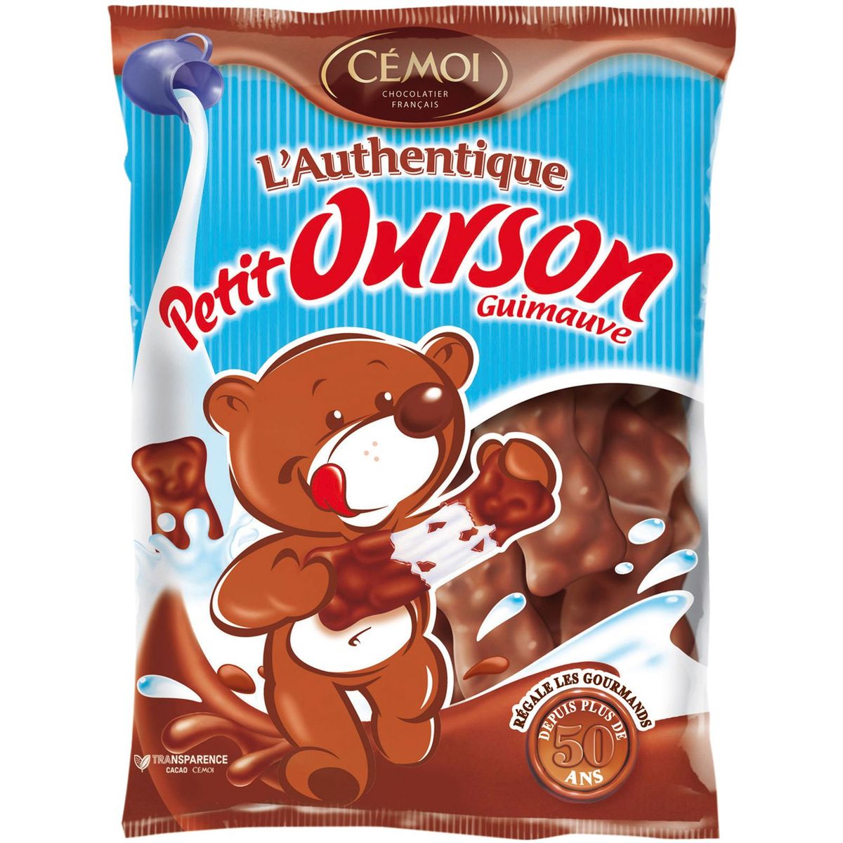CEMOI Petit Ourson guimauve chocolat au lait 250g pas cher 