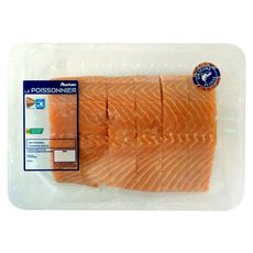 AUCHAN LE POISSONNIER Pavés de saumon filière responsable 6 pièces 750g