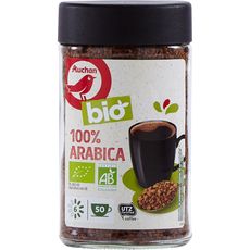 AUCHAN BIO Café soluble 100% arabica 100g