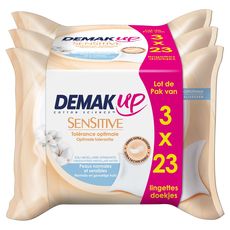 DEMAK'UP Sensitive Lingettes démaquillantes à l'eau micellaire peaux normales et sensibles 3x23