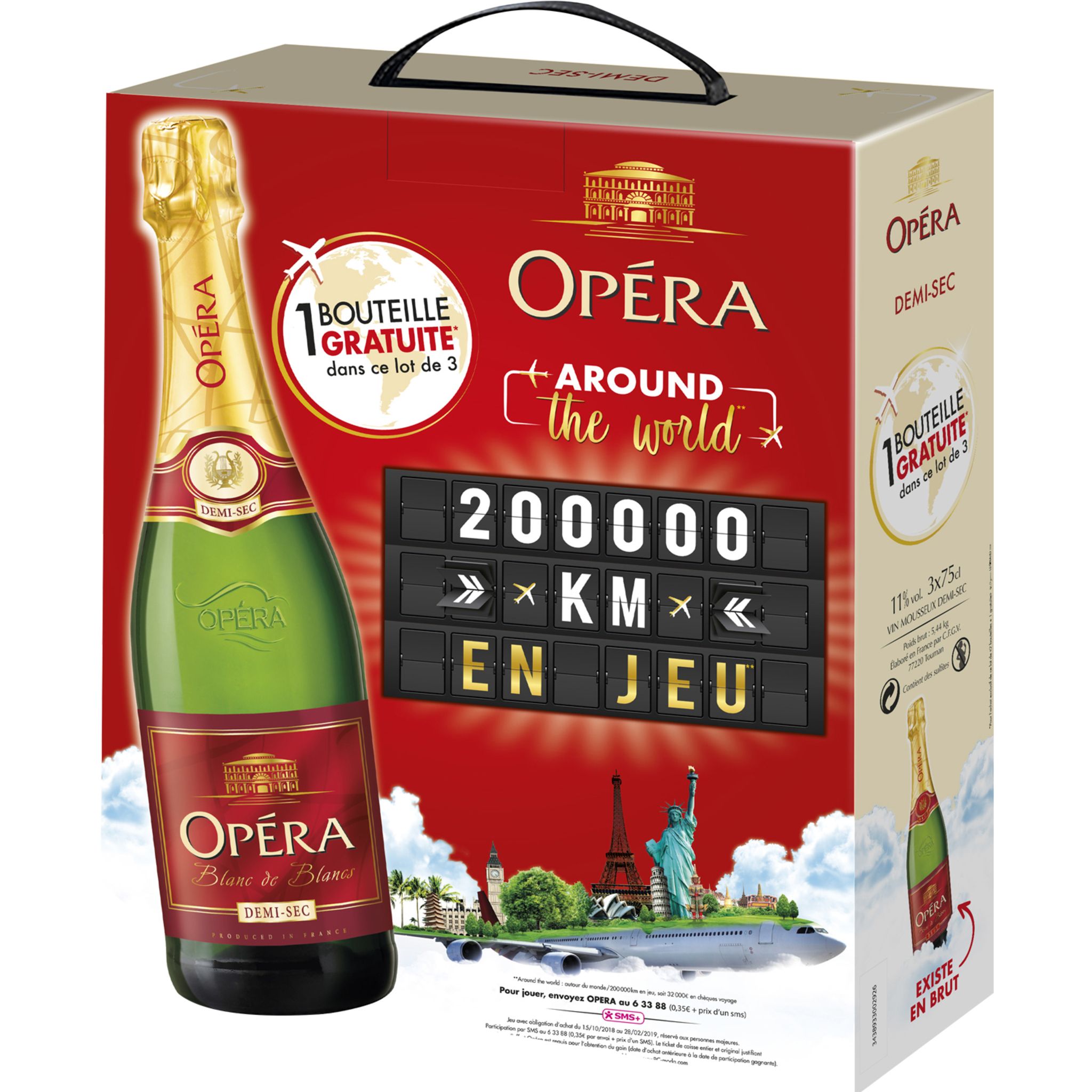 Coffret 3 bouteilles de Vin du Monde 3x75cl