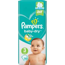 PAMPERS Baby-dry géant couches taille 3 (6-10kg) 50 couches