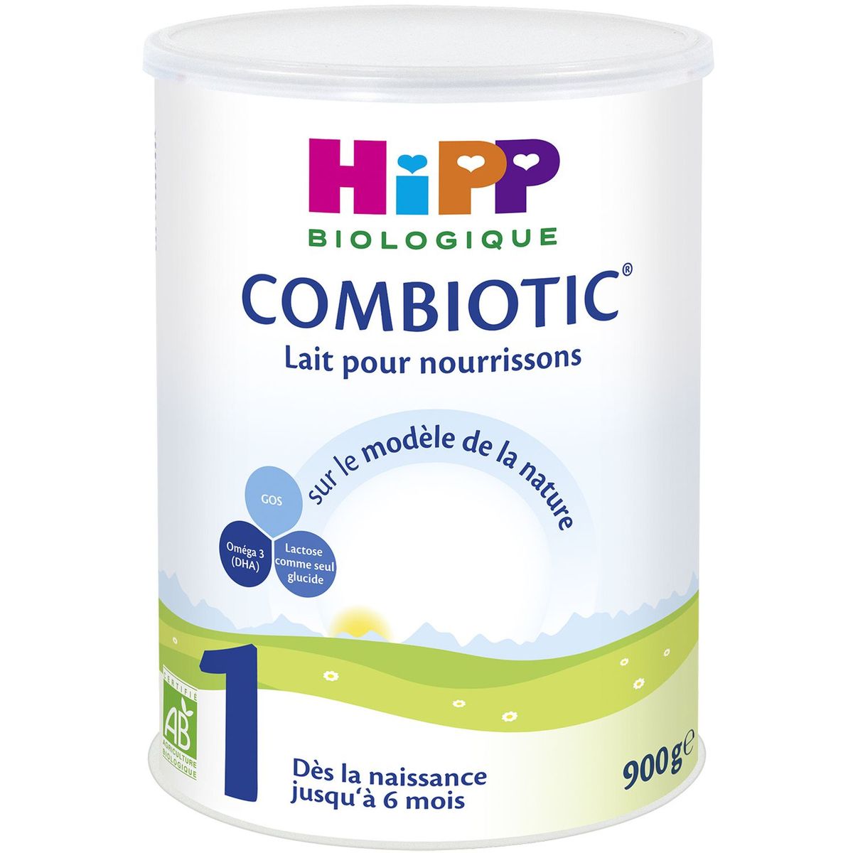 HIPP Combiotic 1 lait 1er âge en poudre bio dès la naissance 900g pas cher  