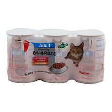 Auchan Boites Patee D Eminces En Gelee Pour Chat 6x400g Pas Cher A Prix Auchan