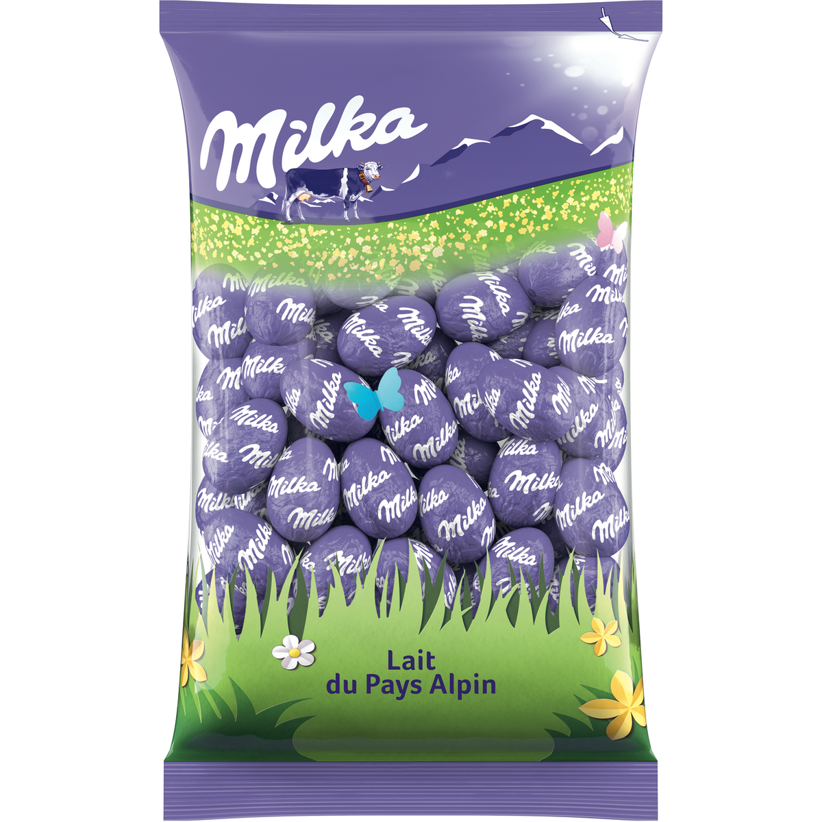 MILKA Petits œufs en chocolat au lait alpin 500g
