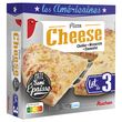 AUCHAN Pizza cheese cheddar mozzarella et emmental 3 pièces 1,170kg