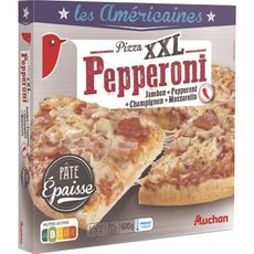 AUCHAN Pizza pepperoni 600g