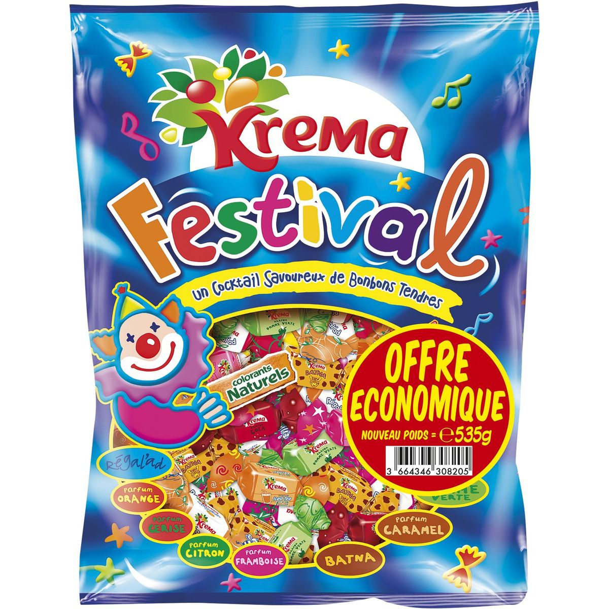 KREMA Krema festival bonbons 535g offfe éco pas cher 