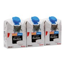 Auchan Junior Adult Briques De Boisson Lactee Pour Chaton Et Chat 3x0ml Pas Cher A Prix Auchan