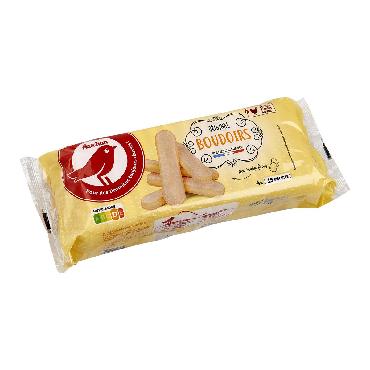 Auchan Boudoirs Aux œufs Frais Sachets Fraicheur 4x15 Biscuits 400g Pas Cher A Prix Auchan