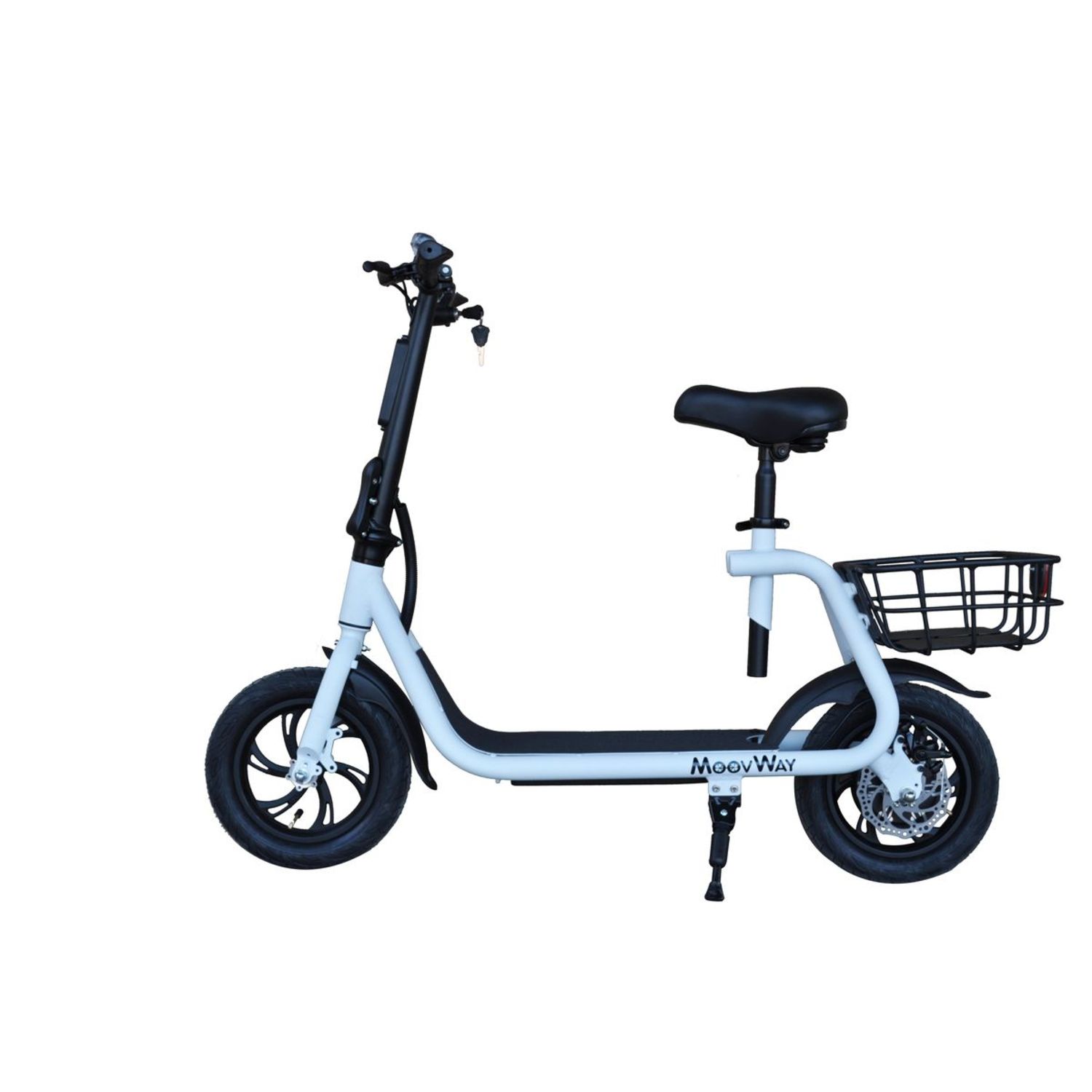 MOOVWAY Scooter électrique Pliable avec selle E-Scooter City Moov Bleu pas  cher 