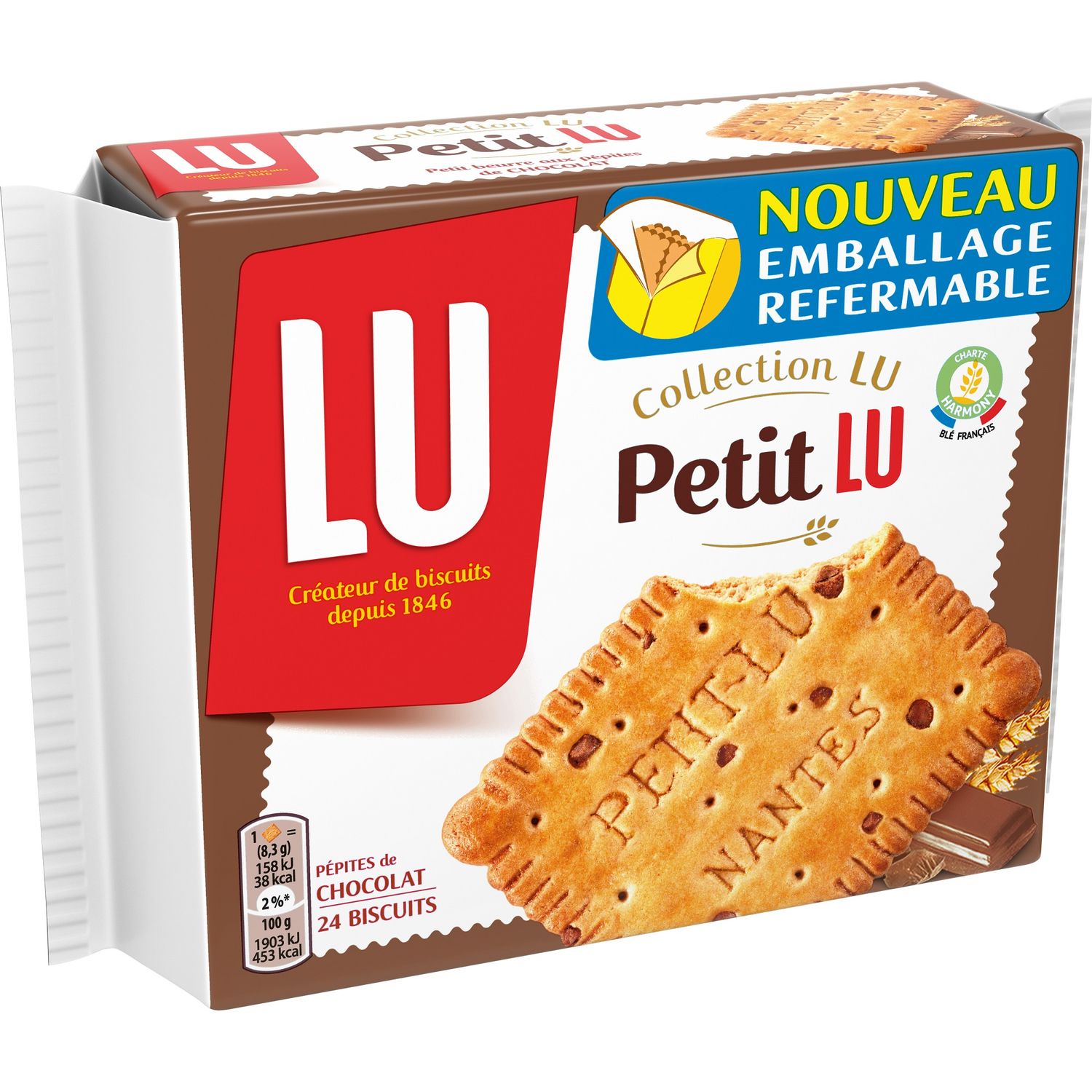 AUCHAN Pépites de chocolat, sachet refermable 100g pas cher