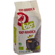 AUCHAN BIO Café en grains bio 100% arabica intensité 8 1kg