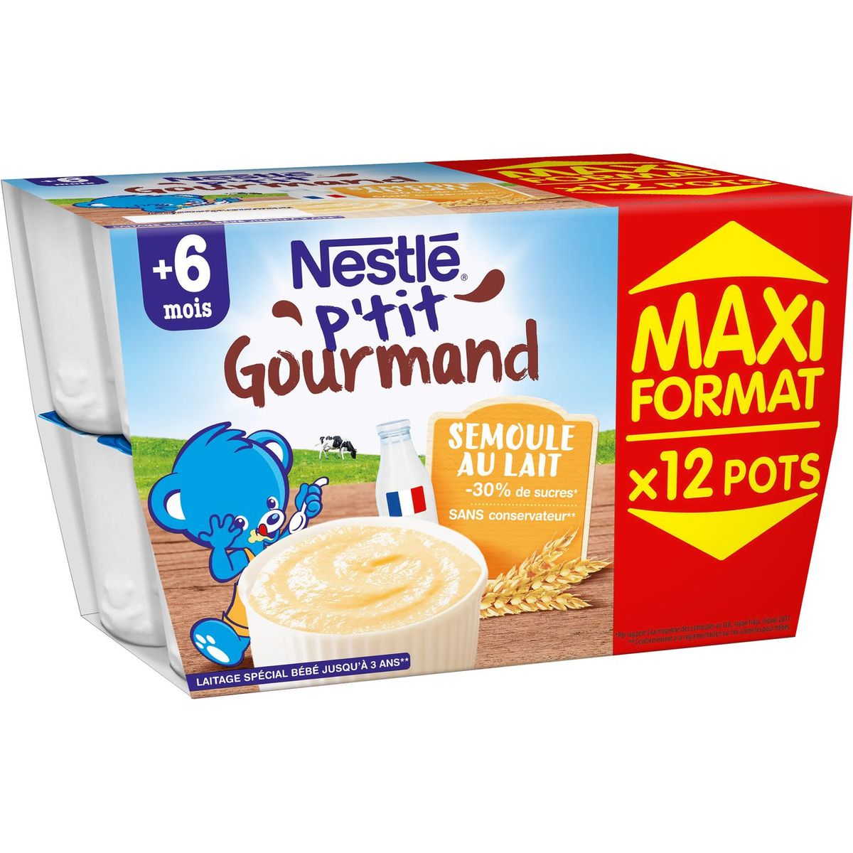 Nestle Nestle Ptit Gourmand Semoule Au Lait X G Pas Cher Auchan Fr