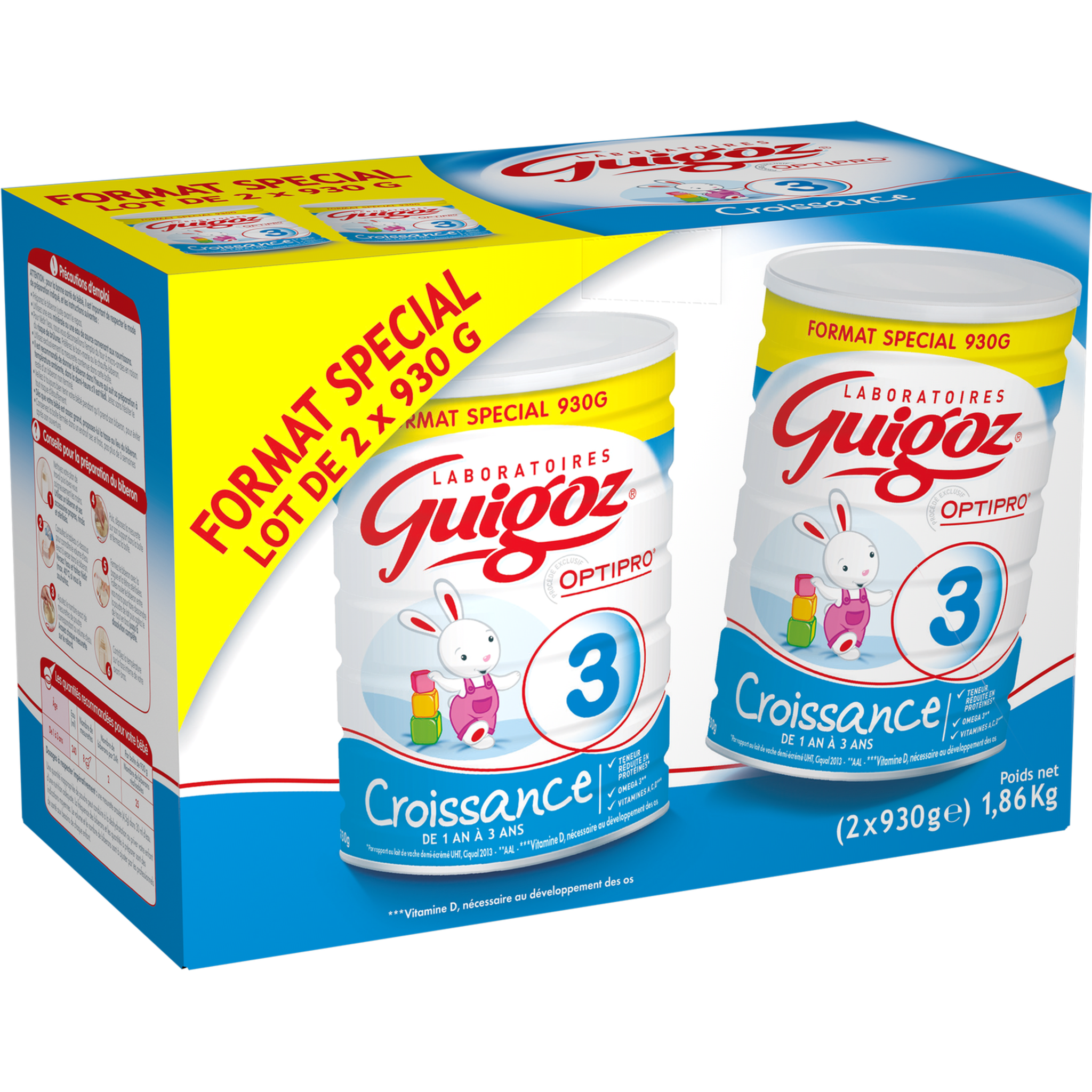 GUIGOZ Guigoz Optipro 3 lait de croissance en poudre de 12 mois