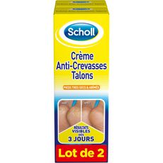 SCHOLL Scholl Crème anti-crevasse talons pieds très secs et abîmés 2x60ml 2x60ml
