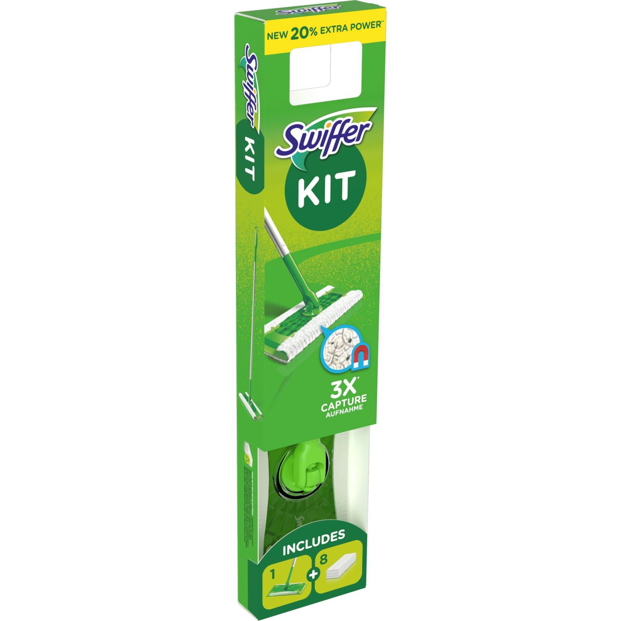 SWIFFER Kit balai et lingettes recharges sèches et humides 11