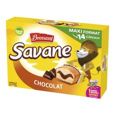 SAVANE Savane Chocolat gâteaux marbrés, sachets individuels 14 gâteaux 378g 14 gâteaux 378g
