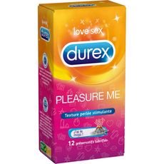 DUREX Pleasure Me préservatifs lubrifiés perlés et nervurés 12 préservatifs