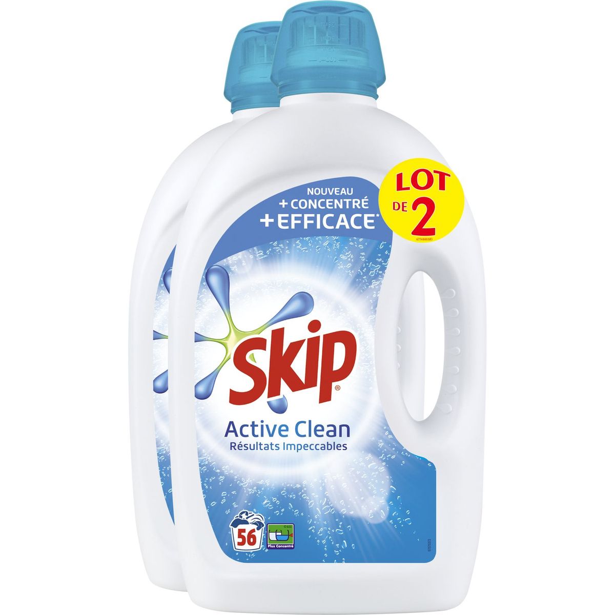 SKIP Active Clean lessive liquide ultimate 34 lavages 1,7l pas cher 