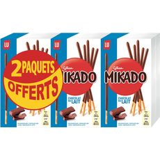 MIKADO Biscuits nappés de chocolat au lait 6 paquets 6x90g