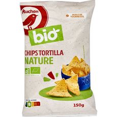 AUCHAN BIO Chips tortillas nature 150g
