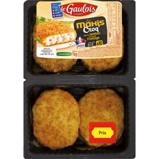 LE GAULOIS Les Maxis Croq' dès de jambon dinde et fromage 10 pièces 1kg