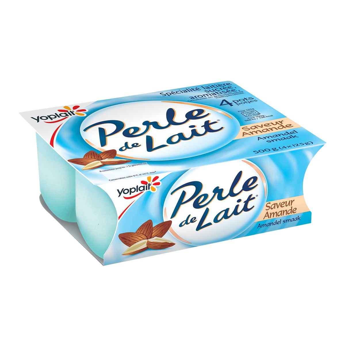 PERLE DE LAIT Perle de Lait amande 4x125g pas cher 