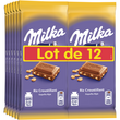 MILKA Tablette de chocolat au lait riz croustillant 12 pièces 12x100g