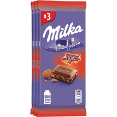 MILKA Milka Tablette de chocolat au lait et Daim 3x100g 300g 3 pièces 3x100g