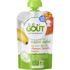 GOOD GOUT Good Gout Brassé au lait coco mangue banane passion bio pour bébé 90g 90g