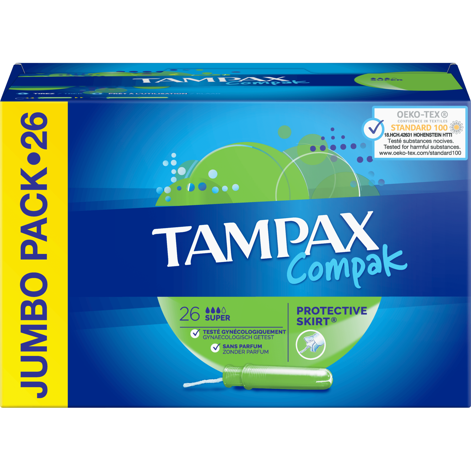 Tampax Tampons hygiéniques avec applicateur flux regulier, 18 pièces