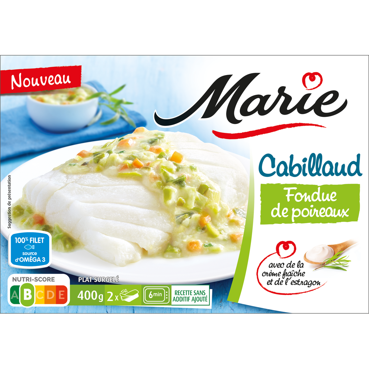 Marie Marie Cabillaud Sauce Fondue De Poireaux 400g 400g Pas Cher A Prix Auchan