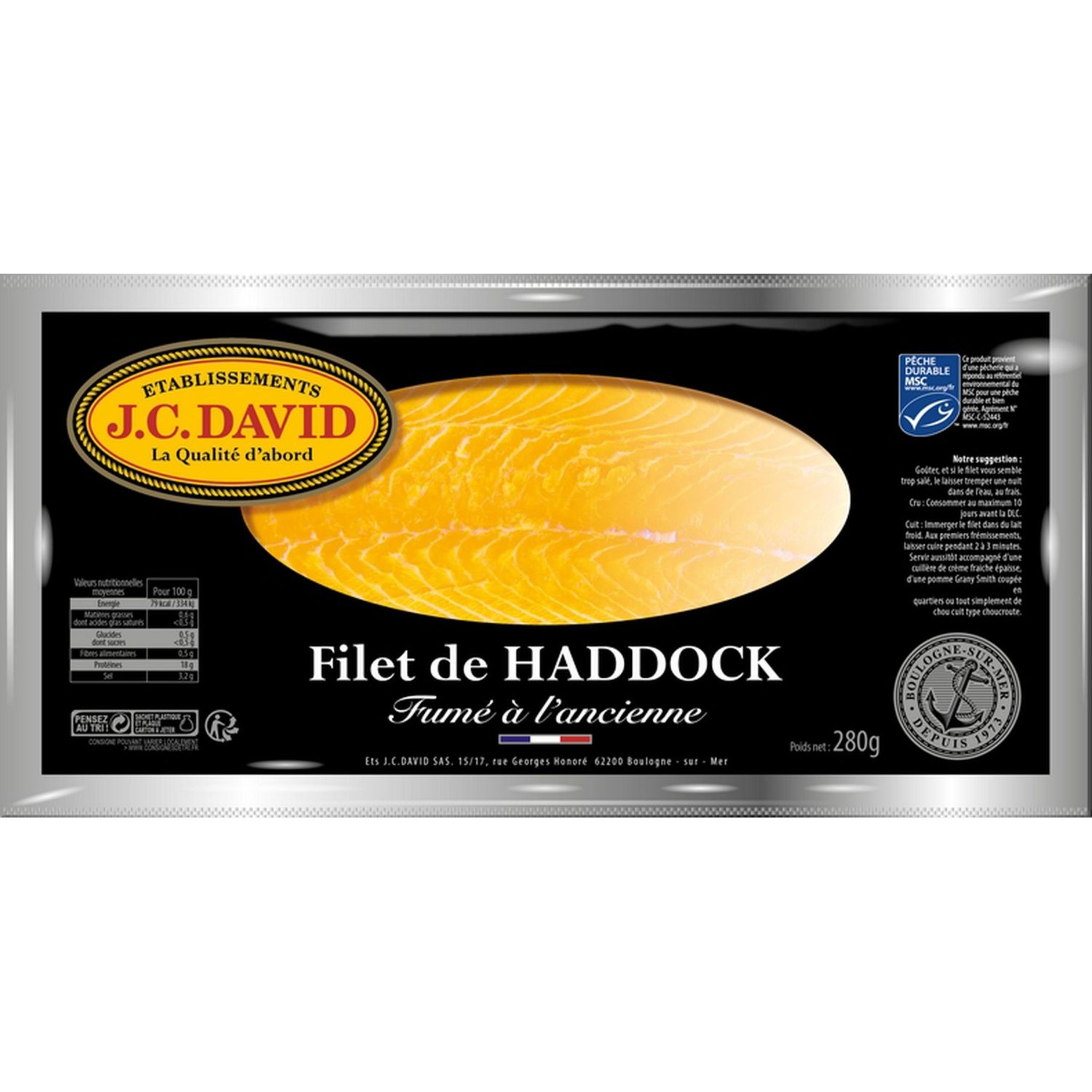 Filet de haddock entier fumer